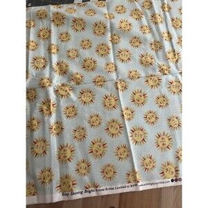 "Keep Shining Bright" Anne Rowan for WP Quilting Cotton Smiling Sun Print 1.5 Yd
